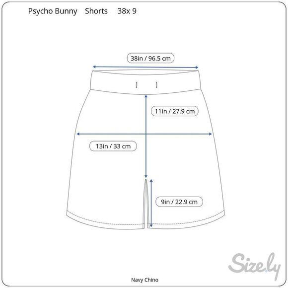 Psycho Bunny Navy Blue Chino Shorts Men’s 38 x 9 Read - Picture 11 of 11